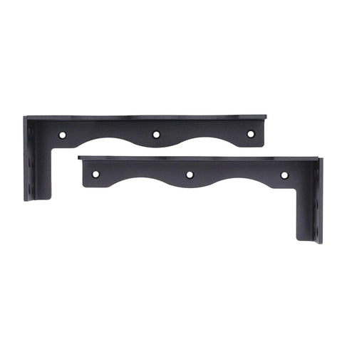 Heavy Duty Floating Shelf Bracket Made Of Carbon Steel Built Tough Rust Resistant Frosted Black Finish Wall Mounted Shelf Bracket