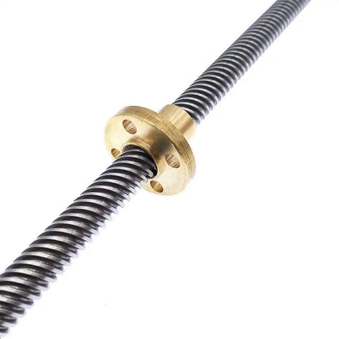 Durable T8 Lead Screw Kit For DIY 3D Printers With Copper Nut 1000mm Stainless Steel 8mm Diameter Pitch 1mm And 2mm Lead Options