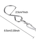 20 Pack Stainless Steel Swivel Hooks For Wind Spinners And Patio Deck Heavy Duty Rustproof S Clips Silver measuring 8.5cm.