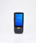 Hardcore Rugged PDA With Numeric Keypad And Swift 2D Scanner, Industrial Android 9 Handheld Computer with blue display.