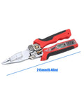 Rugged Pliers Cable Stripper And Wire Cutter With Built In Voltage Tester LED Work Light Digital Multimeter Compatible, 215mm size