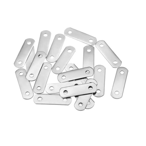 Stainless Steel Corner Brace Repair Plates For Furniture Pack Of 20 Or 50 30mm By 8mm Easy Screw Mounting scattered view
