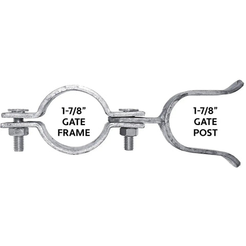 Killer Grade Galvanized Chain Link Fork Gate Latch For Home Yards With Padlock Hole fits 1-7/8 inch gate frame and post.