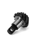 Beefed Up 12/24T Steel Alloy Axle Gear Set for 1/24 RC Crawler front view showing helical teeth and steel construction