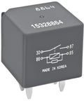 Heavy Duty 12V 40A 4 Pin SPDT Automotive Relay Pack Of 4 Replacement For AC Compressor, Starter And Fan Control, Fits Chevy Silverado, GMC, Buick And More., black relay with 30 85 86 87 terminals, Made in Korea