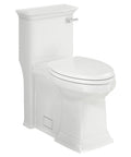 Rock Solid One Piece Toilet With Seat right height elongated bowl design in white, featuring sleek shape and easy clean surface.