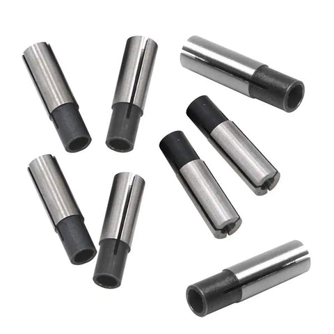 8 Piece 1/4 To 1/8 Inch CNC Router Engraving Tool Adapter Set For ER Collet Conversion Pro Grade Spring Steel Durable High Precision Clamping