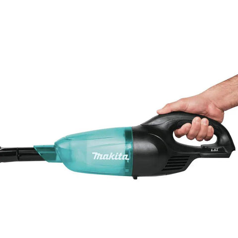 18V LXT Cordless Vacuum with Redesigned Floor Nozzle for Easy Maneuvering and Boss Level Suction, held horizontally by hand