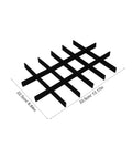 Slick Velvet Jewelry Dividers And Adjustable Drawer Inserts offer eighteen flexible compartments in black for jewelry organization.