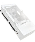 W11455232 Ice Maker Replacement for Refrigerator showing internal tray and connectors, white ABS AS plastic