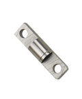 360° rotatable embedded torque hinge plate in silver metal with two mounting holes