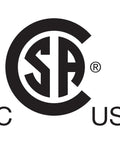 CSA US certification logo for safety standards in North America.