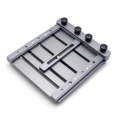 Upgraded Mini CNC Solder Paste Stencil Printer With Dual Sided PCB Fixture, Laser Etched Scales viewed from above