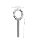 Heavy Duty Stainless Steel Eye Bolts With Nuts And Washers For Concrete Lifting Rigging And Outdoor Anchoring Job Site Staples Tough As Nails For The Daily Grind Tight Thread Design, M10 size, 3cm wide and 4.4cm long.