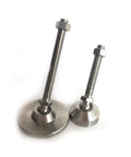 Four Beefy Adjustable Swivel Leveling Feet For Furniture Heavy Duty Metal Construction Ideal For Home Office Restaurant Workshop Tables Chairs Shelves Cabinets Easy To Install Height Adjustment And Leveling For Uneven Floors, two metal feet