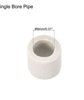 White ceramic single-bore tube, 8mm inner diameter, insulation for electrical wires.