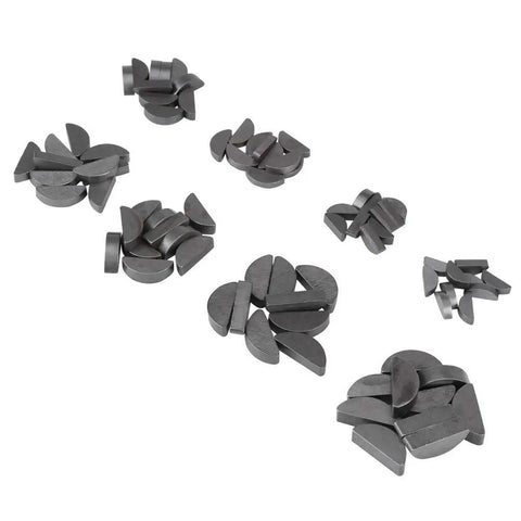 80 Piece Metal Woodruff Key Set With Eight Sizes Half Moon Keyway Assortment For Mechanical Industry Durable Carbon Steel Keys