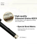 SHDIATOOL diamond core drill bit for wet drilling; laser-welded, black shaft; 6-14 mm range