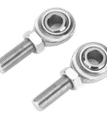 Two Pack Legit Heavy Duty Rod End Heim Joint Featuring Half Inch Size And Twenty Threads Per Inch Male Thread Connection Designed For Knockout Steering And Suspension Work Built Tough To Hit The Road Hard, showing two metal assemblies.