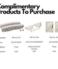 Complementary parts for Gearbox Assembly Replacement For Hayward Navigator Pro Pool Cleaner, showing pods and flap components.