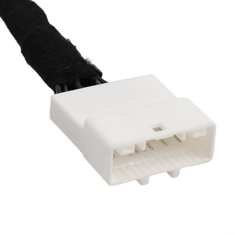 Close-up of Top Shelf Charging Port Module Wiring Harness For Tesla Model 3 And Model Y 2017 To 2023 connector with wires.