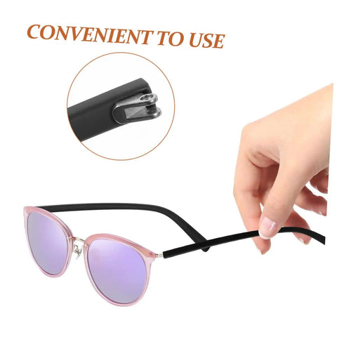 DIY Replacement Glasses Arms Temples Kit For Easy Installation And Quick Frame Repairs Durable Universal Eyeglasses Legs For Men And Women Fast Fix For Wobbly Or Broken Eyewear shown with glasses and close-up of replacement arm