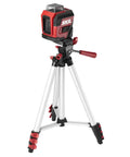 100 Foot Self Leveling Green Cross Line Laser With Rechargeable Battery, 360 Degree Horizontal Projection, Tripod, Carry Bag