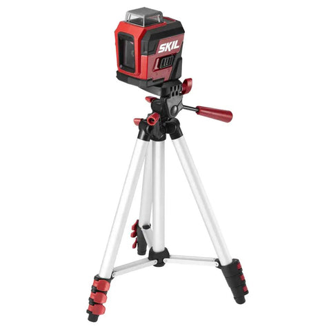 100 Foot Self Leveling Green Cross Line Laser With Rechargeable Battery, 360 Degree Horizontal Projection, Tripod, Carry Bag