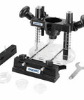 Dremel 335-01 plunger router attachment with stand and depth-scale ruler, black plastic components