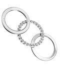 Chrome steel thrust ball bearings, 80x105x19 mm, ABEC3 single-row; set of three interlocking rings with balls