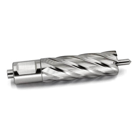 Annular cutter with Weldon shank, 13/16 in diameter, 2 in depth; silver steel for magnetic drill press