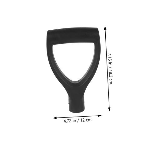 Black D Shaped Garden Shovel Handle Replacement Ergonomic Plastic Spade Grip For Digging Gardening Lawn Care Outdoor Use