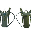 Front and back view of 3L Hydration Backpack with Removable Water Bladder Hands Free Design For Hiking Camping Cycling Running Biking