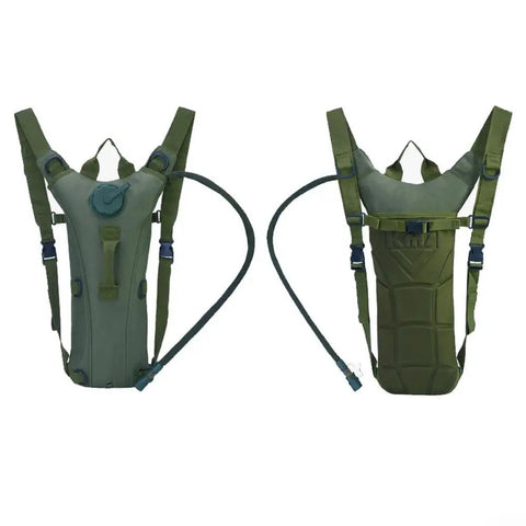 Front and back view of 3L Hydration Backpack with Removable Water Bladder Hands Free Design For Hiking Camping Cycling Running Biking