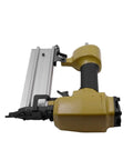 No Sweat Heavy Duty Oil Free Pneumatic Staple Gun F50 Air Brad Nailer lightweight design with durable rubber grip and aluminum body.