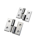 Heavy machinery stainless steel hinge 304, 65x65mm, right orientation; ideal for industrial use, durable and high load bearing capacity.