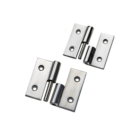 Heavy machinery stainless steel hinge 304, 65x65mm, right orientation; ideal for industrial use, durable and high load bearing capacity.