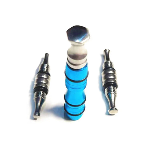 Car Dent Repair Leveling Pen Kit With Percussion Stick And Magnet Pen for dent removal, blue and silver design