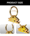 Heavy Duty 10 Piece E Track Tie Down O Ring Set For E Track Rails And Single Slot Systems Great For Trucks Trailers Boats Vans And More Easy To Install And Reposition Cargo Securement. gold steel E-track O ring, 2-inch ring, 2-3/4-inch base