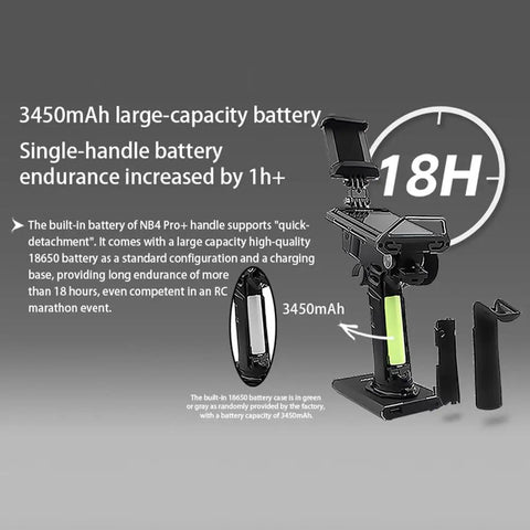NB4 Pro Plus Beefed Up Remote Controller battery with 2.4GHz AFHDS 3 Radio 18 Channel, 3450mAh capacity detail view