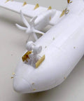ATR 42 500 Exterior Detailing Photoetch Kit For One To Forty Four Scale Aircraft Model with metal parts on cockpit and fuselage