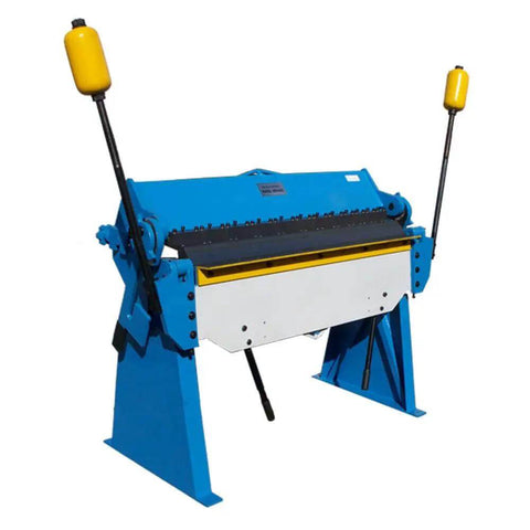 Beefy 48 Inch Pan And Box Brake Bender For Metal Fabrication With Removable Leg For Table Or Bench Mount, side view of the bender