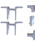 2 Pieces Wall Mounted Brackets For Retractable Awnings Aluminum Alloy Outdoor Shade Canopy Fittings And Heavy Duty Support Hardware Replacement For Backyard Court White shown in front view with close-up details.