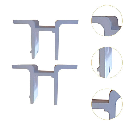 2 Pieces Wall Mounted Brackets For Retractable Awnings Aluminum Alloy Outdoor Shade Canopy Fittings And Heavy Duty Support Hardware Replacement For Backyard Court White shown in front view with close-up details.