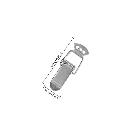 4 Pack Metal Spring Latch Draw Latch Cabinet Door Hardware With Easy Install And Versatile Use, Silver Finish close-up