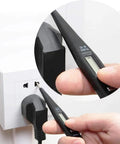 Voltage tester from Compact 10 Piece Small Tool Kit Set With Portable Plastic Storage Case used on electrical socket