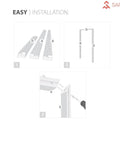 Installation steps for Double Swing Interior French Doors With Glass Solid Wood Build Hardware Included 60 By 80 Inches Black Modern Style