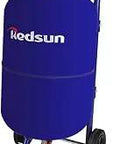 10 Gallon Portable Abrasive Blaster Kit for Paint, Rust, and Stain Removal with welded steel tank, blue finish