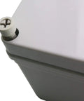 Close-up of corner detail on Weatherproof 12 By 8 By 4 Inches Electrical Junction Box IP65 Outdoor Enclosure with Rubber Seal Wall Mount
