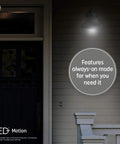 Outdoor Motion Sensor Flood Light Bulb 90W Replacement Warm White Dusk To Dawn illuminating porch at night